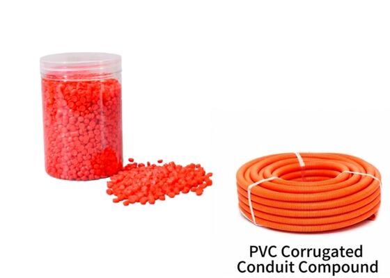 Composto de conduta corrugada de PVC Auto-extinguível PVC Dobragem de cabo elétrico Composto de tubo corrugado